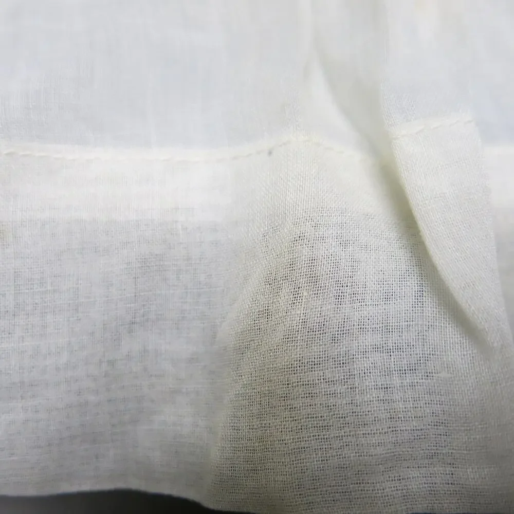VINTAGE 1950/1960 Half Apron Handmade Pocket Beige with Leaves Tomatoes